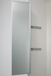 Pull out pivoting mirror